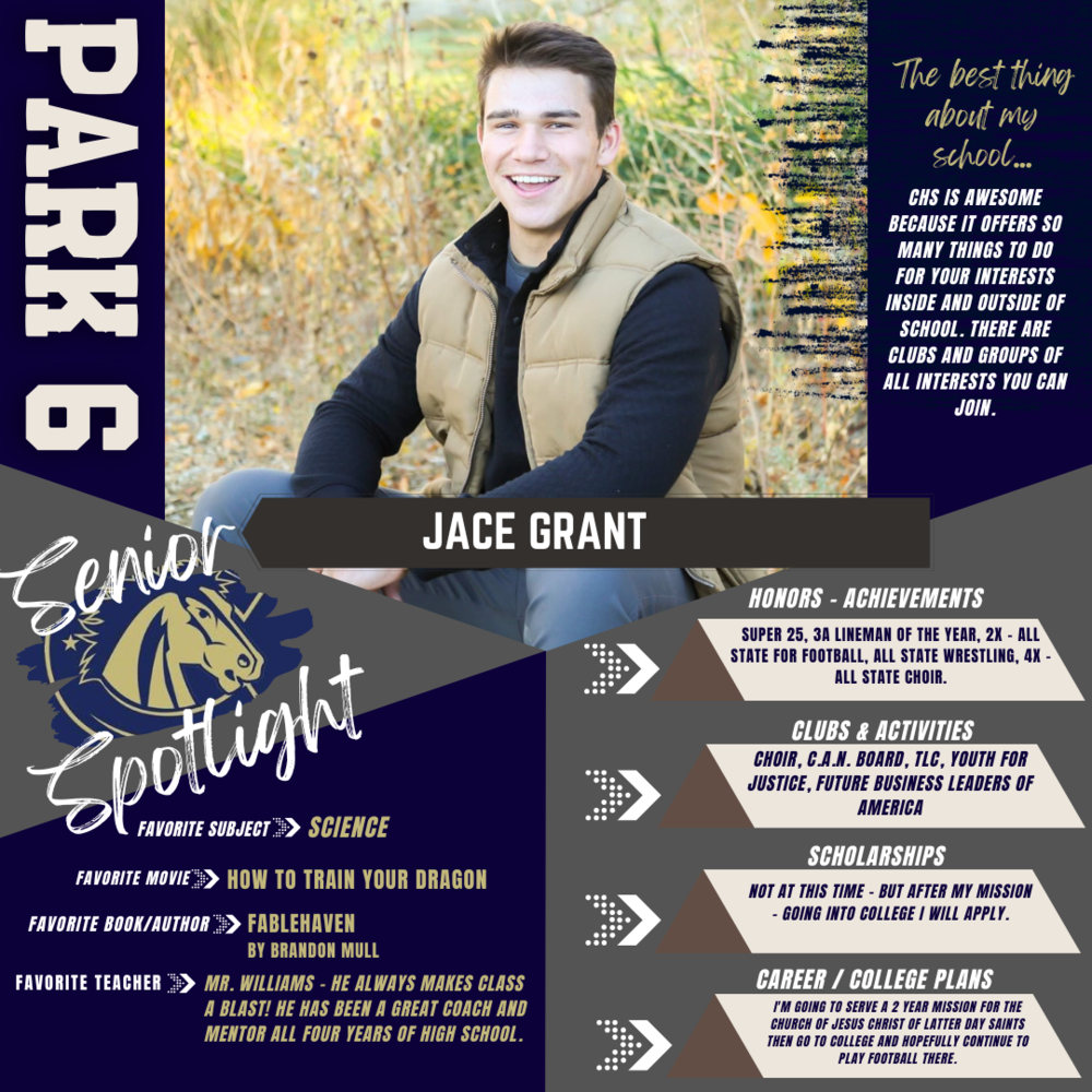 Senior Spotlight - JACE GRANT