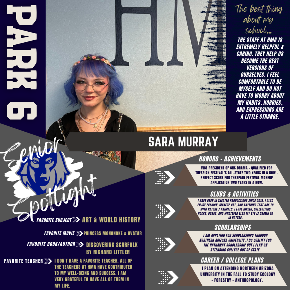 Senior Spotlight - SARA MURRAY