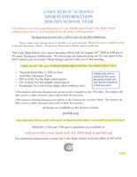 PCSD #6 Sports Information 2020-21