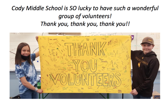 Thank you poster to CMS Volunteers