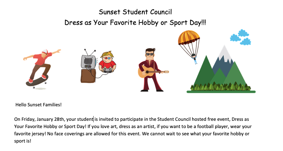 Dress as Your Favorite Hobby/Sport Day