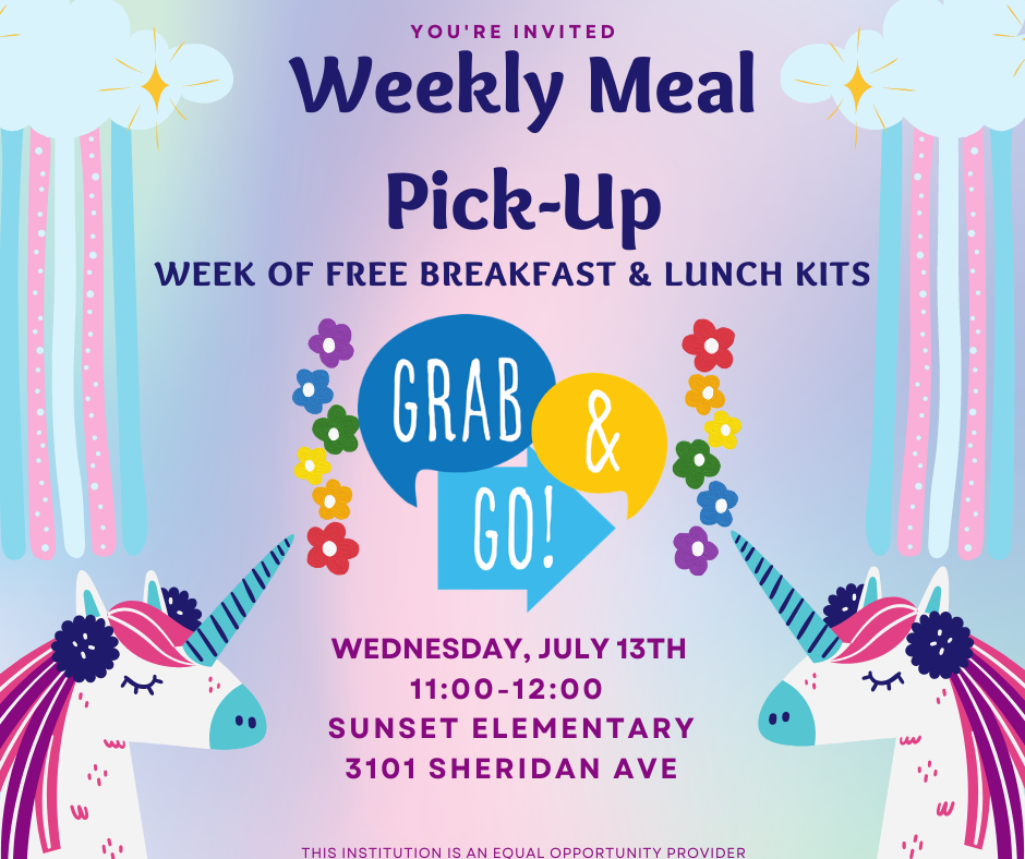 flyer announcing meal pick up 