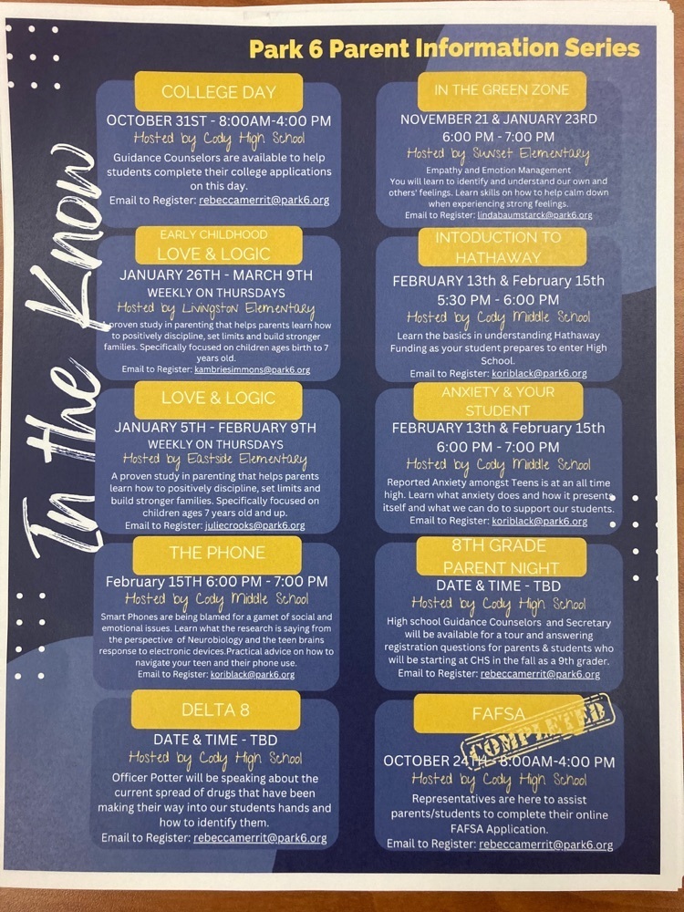 “The Green Zone” In The Know series for Park County School District 6 families