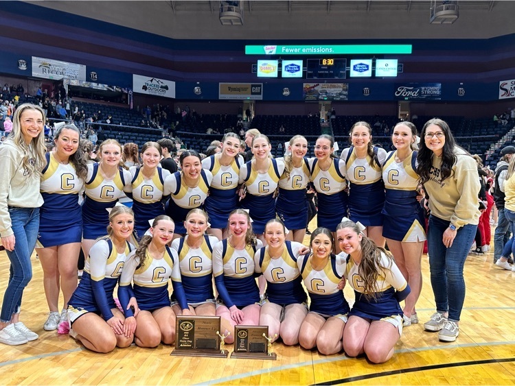 Congratulations Cody Cheer  at Wyoming State Competition State 2nd place Game Day Routine  4th place Stunt Routine 